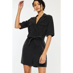 KanCan Edna Blazer Romper in Black - Sz M - NWT